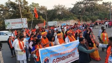 ABVP Odisha West Golden Jubilee Conference grand rally in Rourkela