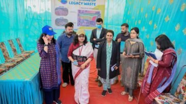 Development Commissioner Anu Garg reviewing public welfare and urban development projects during Rourkela visit