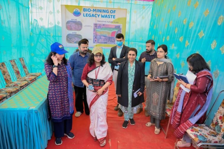 Development Commissioner Anu Garg reviewing public welfare and urban development projects during Rourkela visit