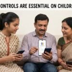 Parental control settings enabled on child smartphone for safety