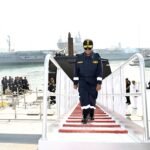 President Droupadi Murmu inside INS Vaghsheer submarine during historic naval journey