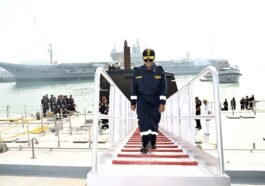 President Droupadi Murmu inside INS Vaghsheer submarine during historic naval journey