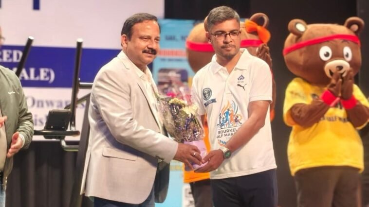 Sumit Kumar Singh Guinness World Record attempt during 48-hour manual treadmill run in Rourkela