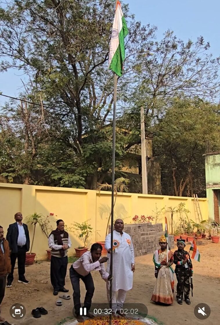 Music Circle Rourkela Republic Day flag hoisting by Pramod Kumar Natulya