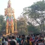 Devotees offering prayers at Hanuman Vatika on New Year 2026 in Rourkela