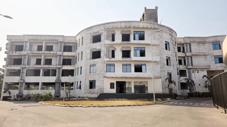 Birsa Munda Stadium multi level car parking building in Rourkela