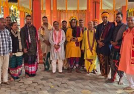 Devotees participating in Hanuman Vatika Religious Anushthan in Rourkela