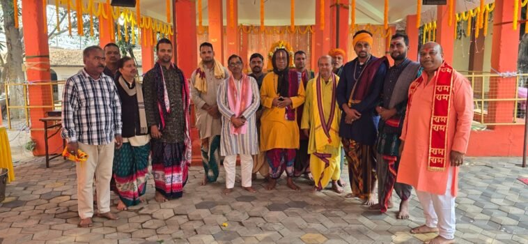 Devotees participating in Hanuman Vatika Religious Anushthan in Rourkela