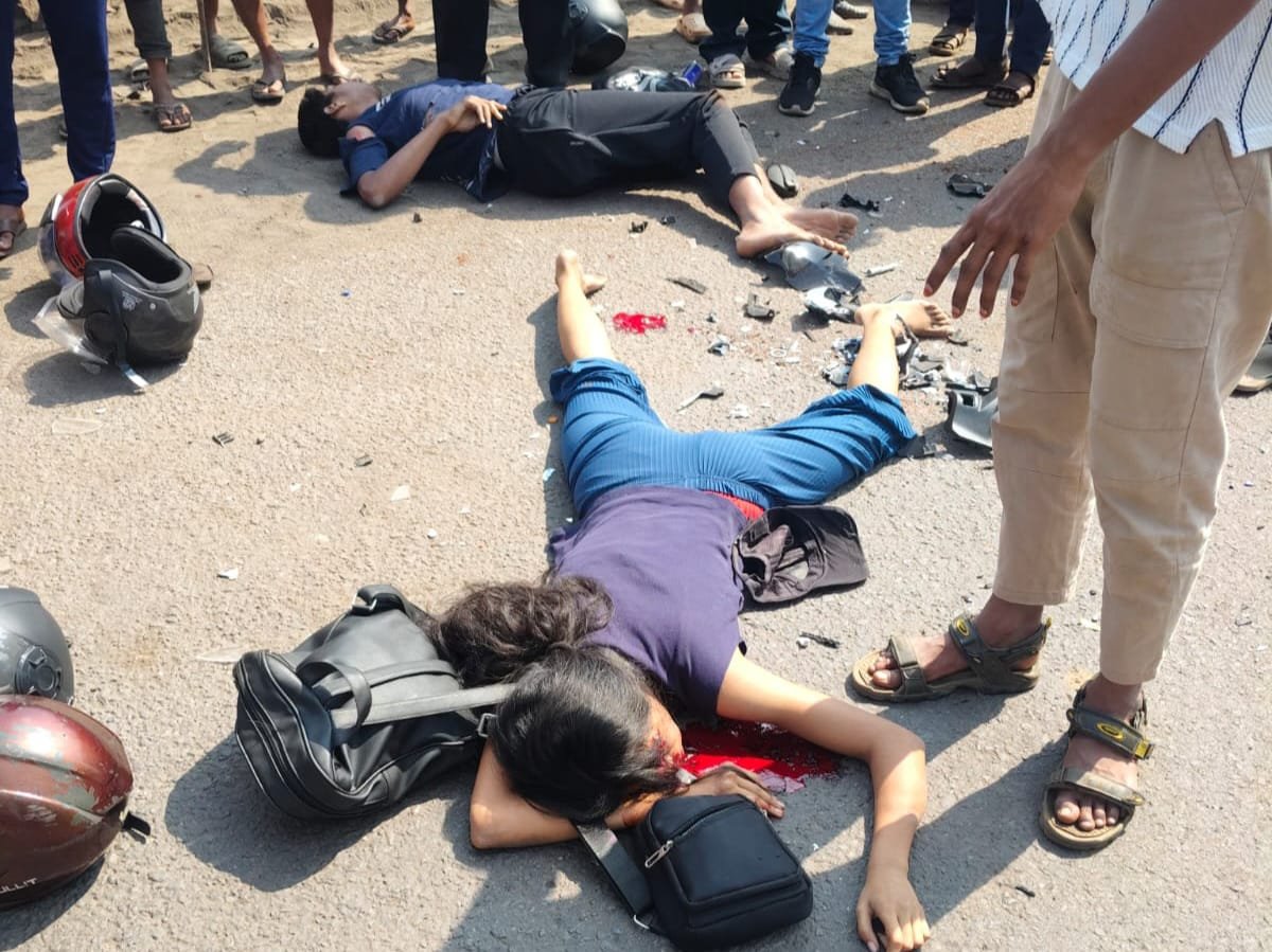 NIT Rourkela student accident on NH-143 near Lalsai during Khandadhar picnic trip