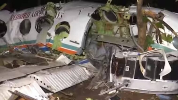 Ranchi Air Ambulance Crash site near Simaria in Chatra