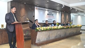 Rourkela Chamber 64th Foundation Day celebration with industry leaders on stage