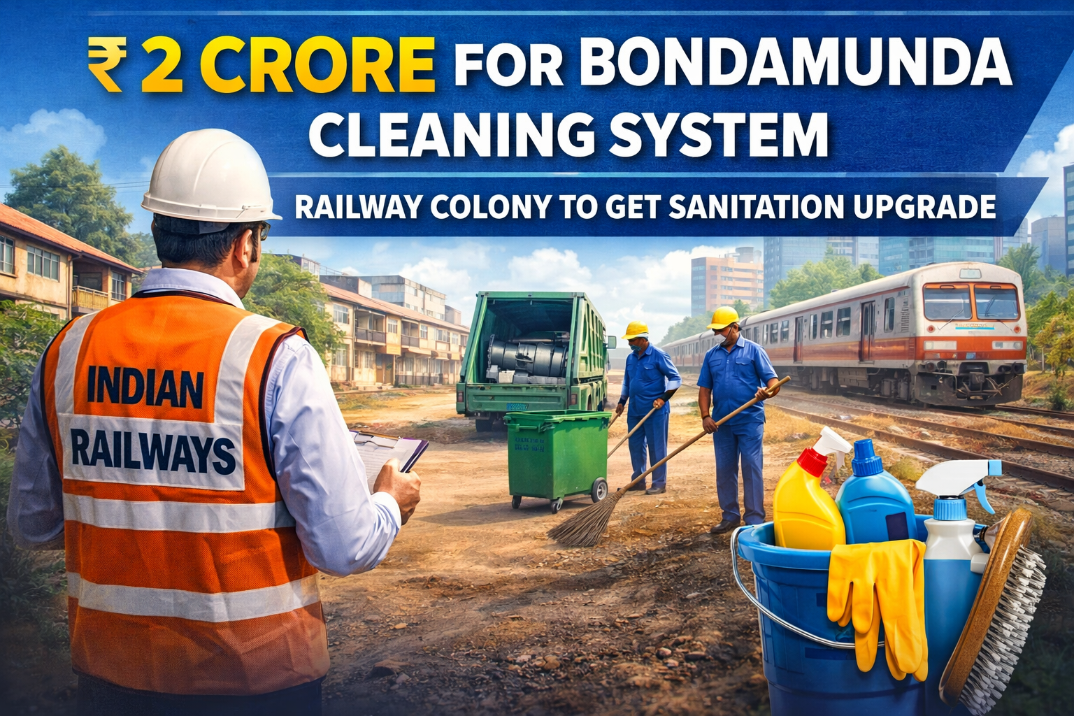 Bondamunda cleaning system improvement railway colony Rourkela
