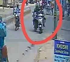 Chain snatching incident captured on CCTV in Basanti Colony Rourkela