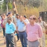 Rourkela DRM Tarun Huria inspecting automatic sensor railway gate