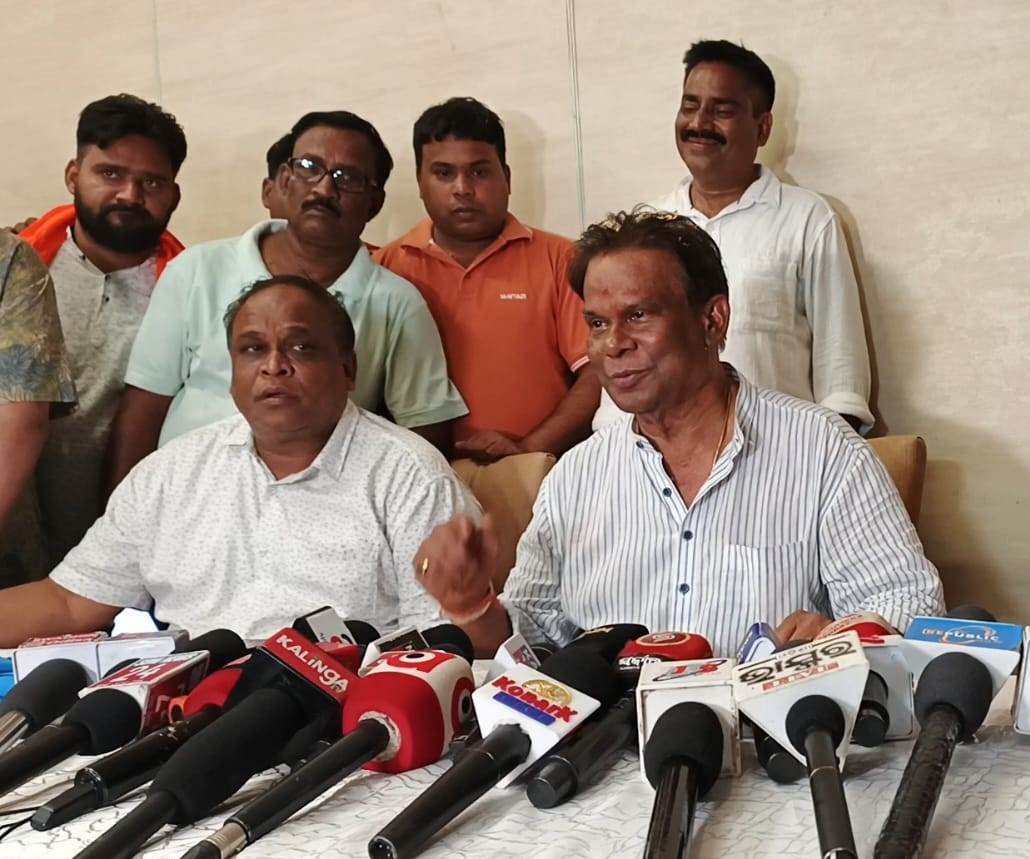 Dilip Ray addressing media after victory rally in Rourkela