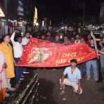 Ram Navami flag worship and weapon practice at Mahavir Akhada Rourkela