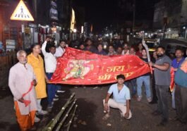 Ram Navami flag worship and weapon practice at Mahavir Akhada Rourkela