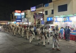 Police flag march in Rourkela ahead of Holi festival