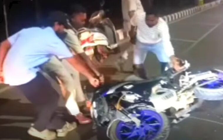 Ring Road bike accident in Rourkela near Airport Road Space Chowk