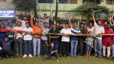 Shastra Pujan at Shivaji Akhada Jhanda Pujan event