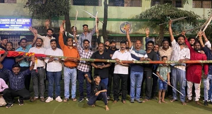 Shastra Pujan at Shivaji Akhada Jhanda Pujan event