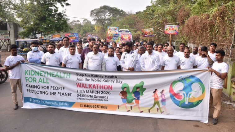 Apollo Hospital Rourkela walkathon on World Kidney Day
