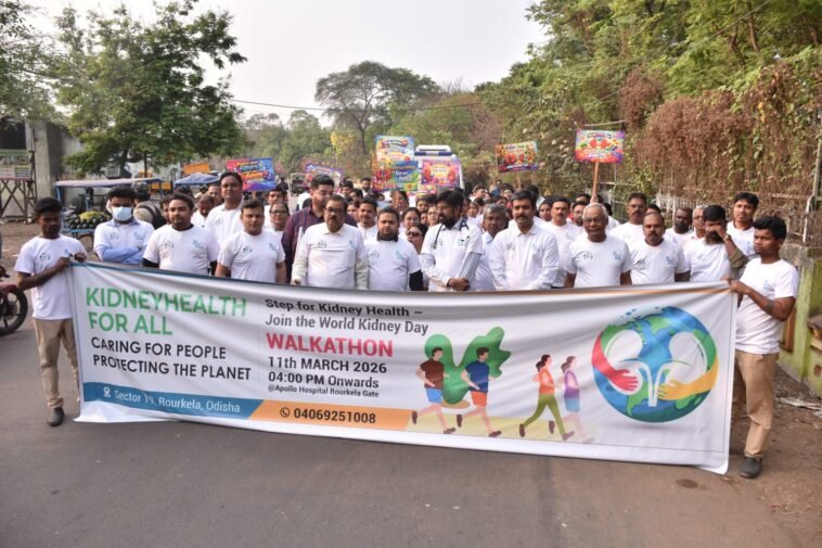 Apollo Hospital Rourkela walkathon on World Kidney Day
